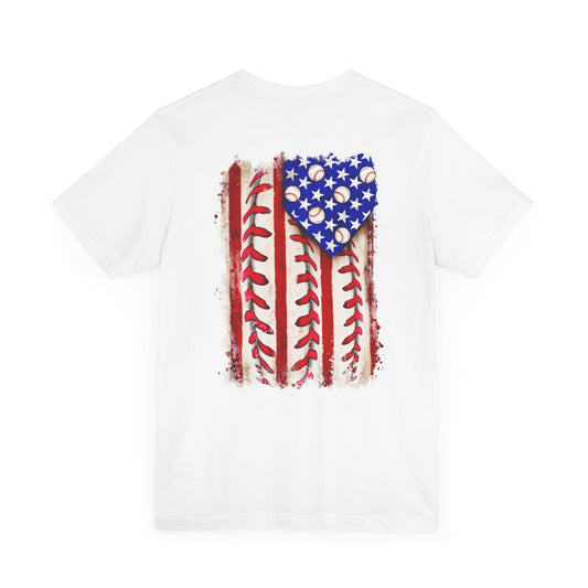 Patriotic Baseball Tee, Unisex T-Shirt, Independence Day Apparel, Sports Fan Gear, Summer BBQ Outfits, Casual Everyday Wear