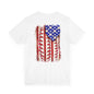 Patriotic Baseball Tee, Unisex T-Shirt, Independence Day Apparel, Sports Fan Gear, Summer BBQ Outfits, Casual Everyday Wear
