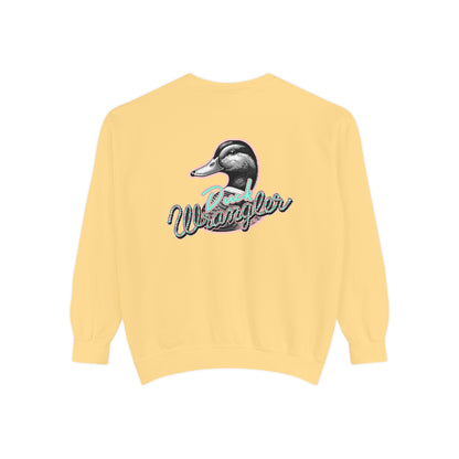 Duck Wrangler Unisex Sweatshirt - Cozy and Vibrant Garment-Dyed Crewneck