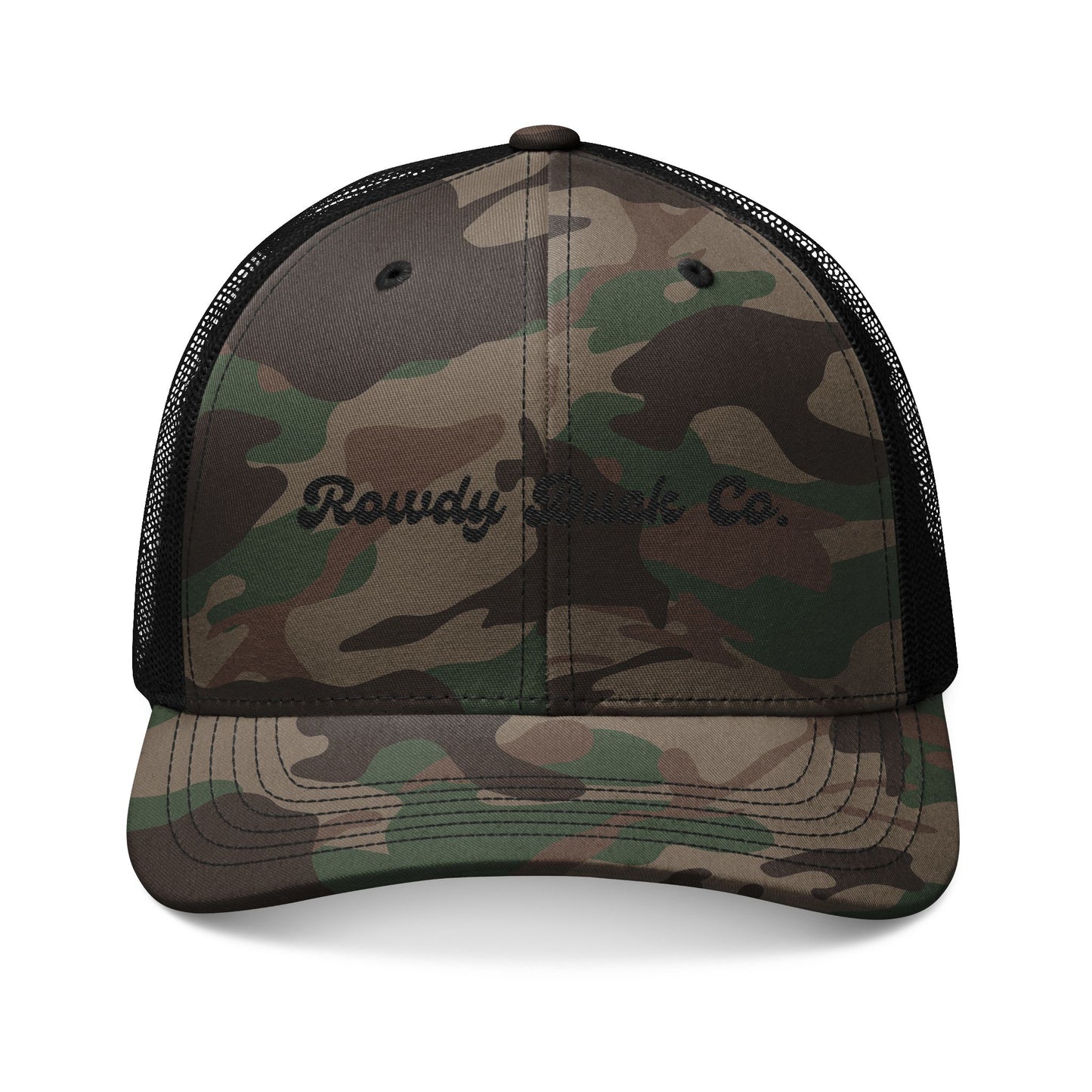 Camouflage Embroidered Trucker Hat, Outdoor Cap, Men's Fashion, Hunting Gear, Casual Wear