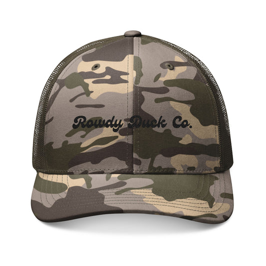 Camouflage Embroidered Trucker Hat, Outdoor Cap, Men's Fashion, Hunting Gear, Casual Wear