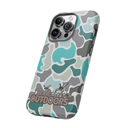 Turqoise old school camo Phone Case - Life Lessons Outdoors