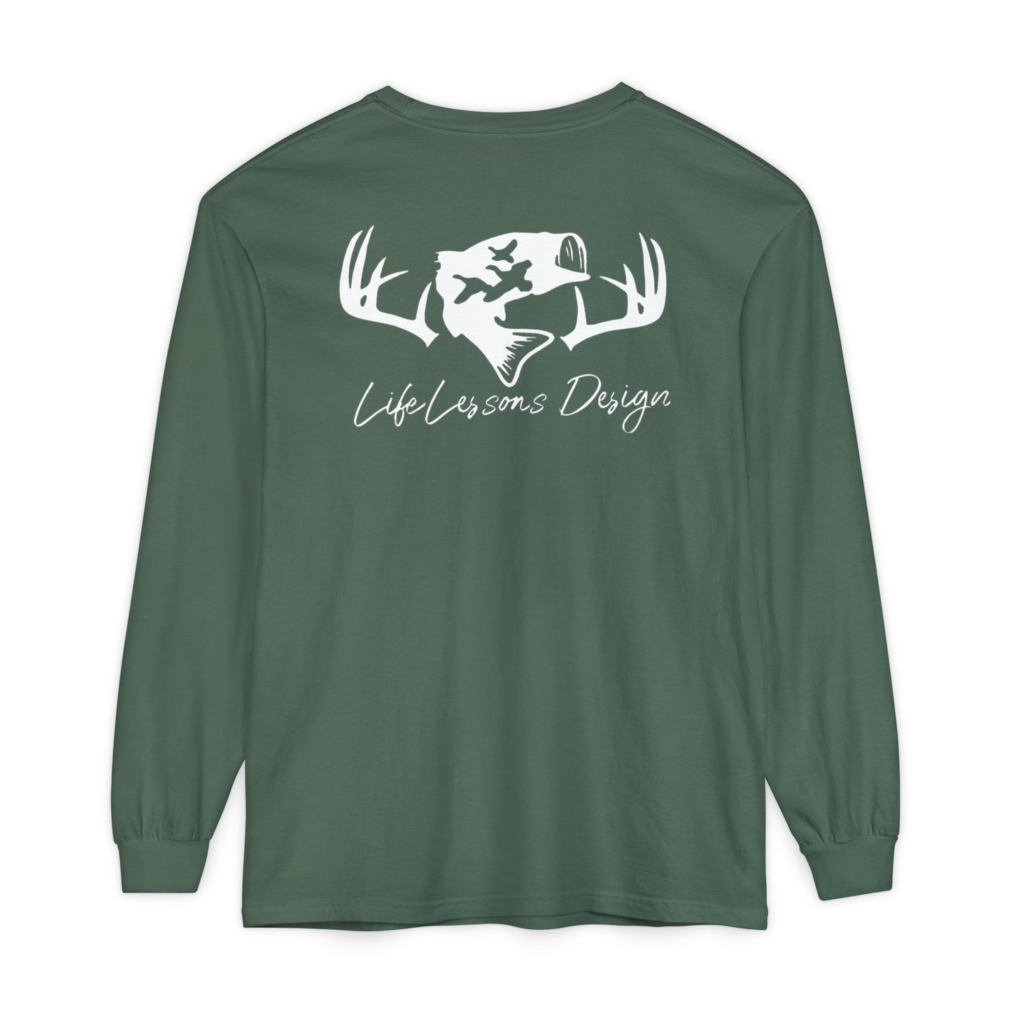 Life Lessons Design fishing & Hunting Long Sleeve Tee