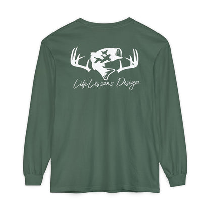 Life Lessons Design fishing & Hunting Long Sleeve Tee