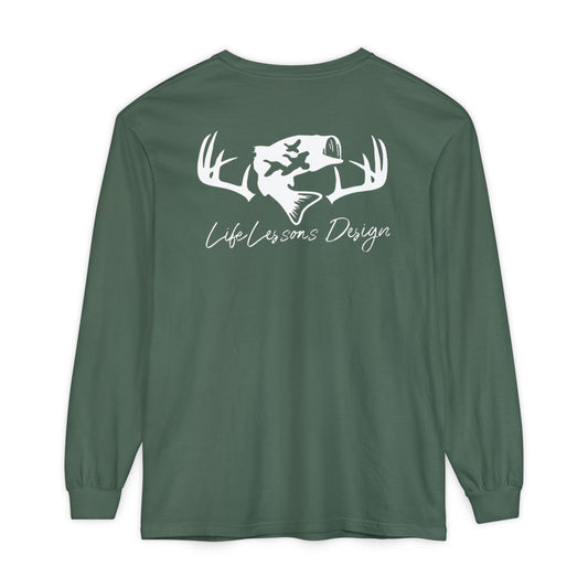 Life Lessons Design fishing & Hunting Long Sleeve Tee