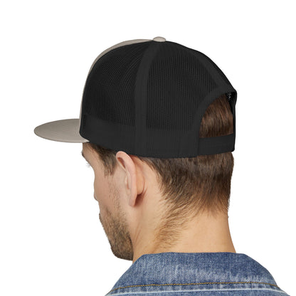 Funny Embroidered 5 Panel Flat Bill Trucker Cap - 'Sit On My Face'