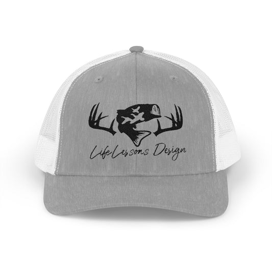 Rustic Outdoor Snapback Trucker Cap with Antler Design, Hunter's Hat, Camping Gear, Gift for Outdoorsman, Casual Summer Accessory