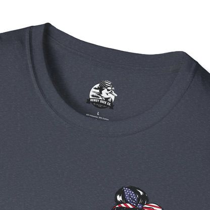 Patriotic Mama T-Shirt, Women's Tee, American Pride Shirt, Independence Day Fashion, Gift for Moms, Casual Summer Top