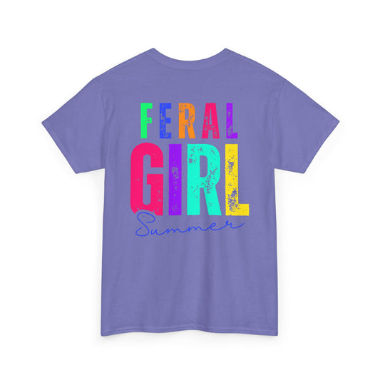 Feral Girl Summer Tee, Trendy Unisex T-Shirt, Casual Summer Wear, Gift for Friends, Festival Outfit, Playful Graphic Tee