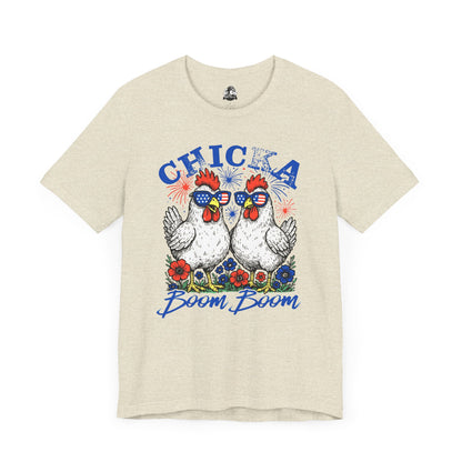 Chic Chicken Graphic Tee, Fun Unisex T-Shirt, Summer Fashion, Gift for Farm Lovers, Quirky Casual Wear, Boho Style
