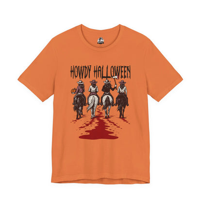 Halloween Cowboy Tee, Howdy Halloween Graphic T-Shirt