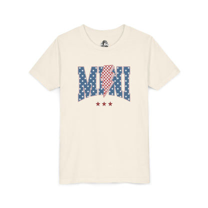 Patriotic Youth Tee, Kids 4th of July Shirt, Mini American Flag T-Shirt, Summer Playwear, Independence Day Gift