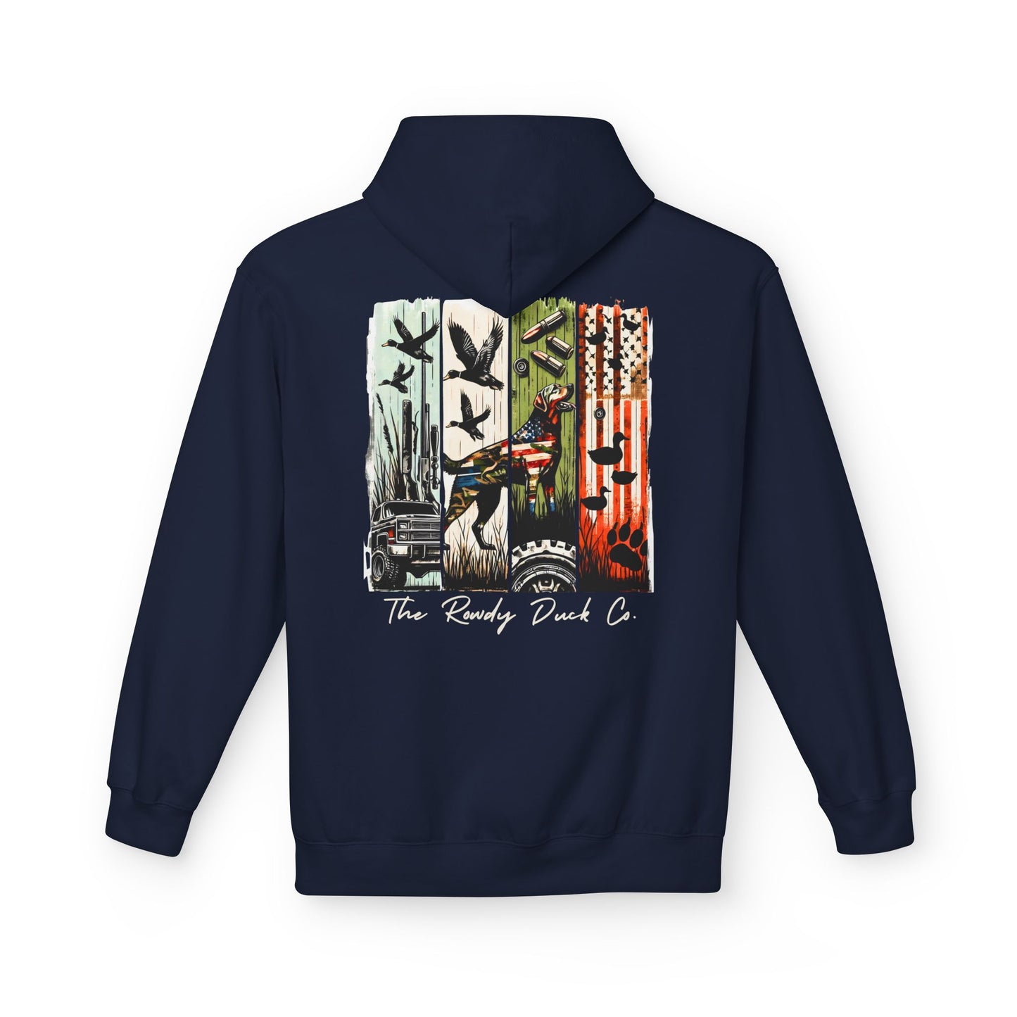 The RowdyDuckCo. -Graphic Hoodie - American Flag Country
