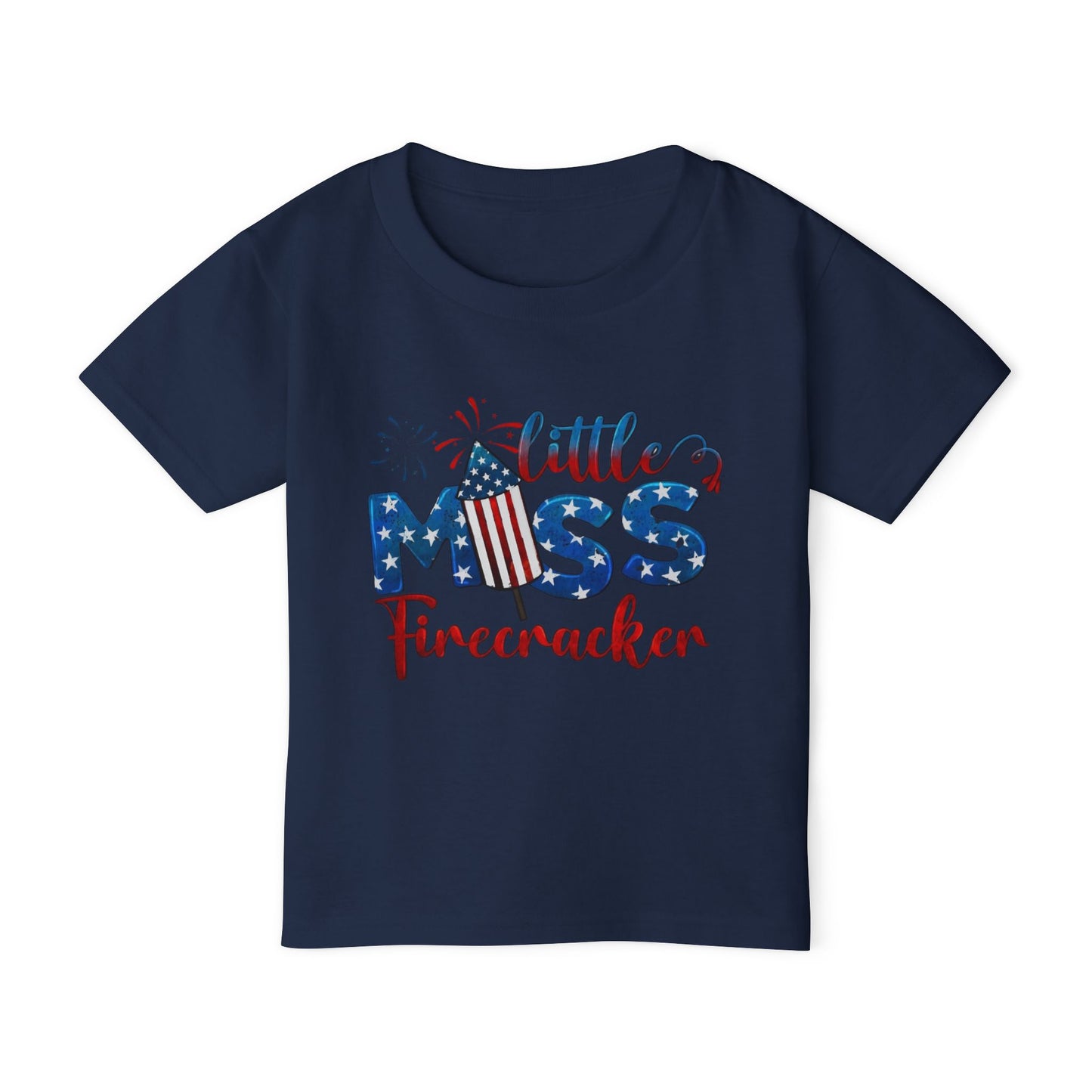 Toddler T-shirt, Little Miss Firecracker Tee, Fourth of July Outfit, Patriotic Toddler Shirt, Independence Day Gift