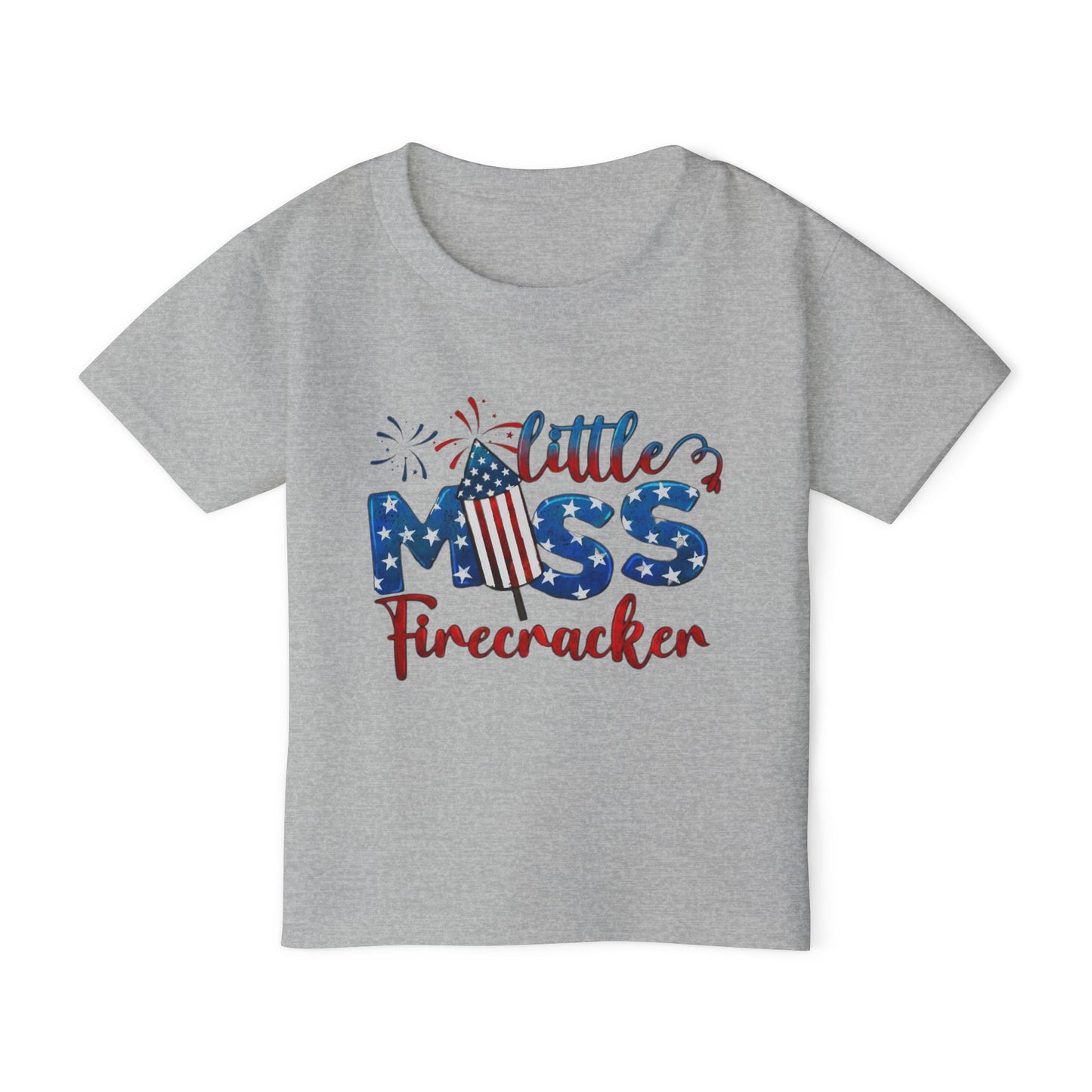 Toddler T-shirt, Little Miss Firecracker Tee, Fourth of July Outfit, Patriotic Toddler Shirt, Independence Day Gift