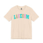 Lakebum Unisex Short Sleeve Tee - Perfect for Summer Getaways, Beach Days, Lake Trips, Casual Outings, Colorful Graphic Tee