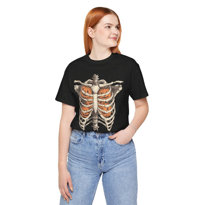 Adult spooky skeleton tee
