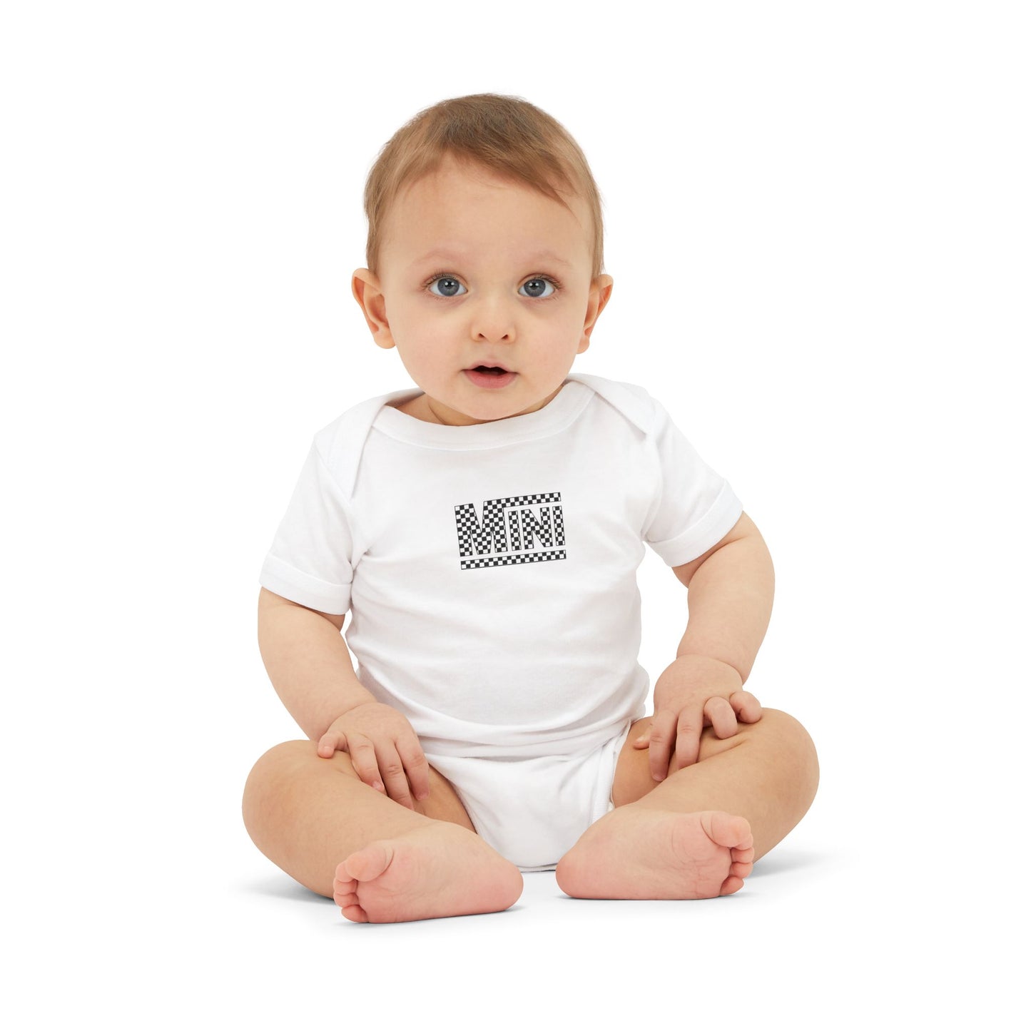 Racing Checkered Flag - Mini - Short sleeve Baby Onesie