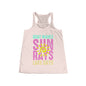 Sunshine Vibes Flowy Tank, Summer Beach Top, Boat Waves T-Shirt, Lake Days Apparel, Vacation Leisure Wear