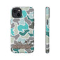 Turqoise old school camo Phone Case - Life Lessons Outdoors