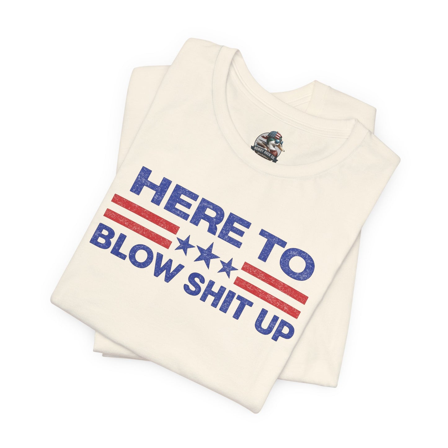 Here To Blow Shit Up Adult Tee