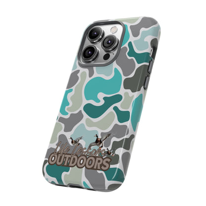 Turqoise old school camo Phone Case - Life Lessons Outdoors