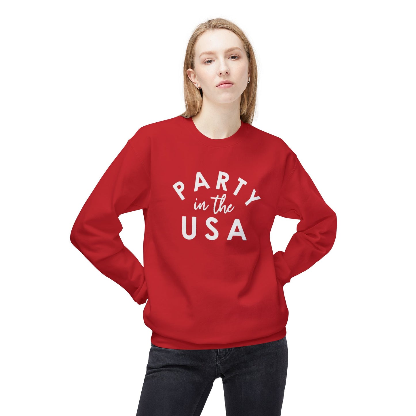 Unisex Crewneck Sweatshirt - "Party in the USA" - Cozy, Stylish, Gift for Friends, Casual Wear, Holiday Celebrations, Lounge
