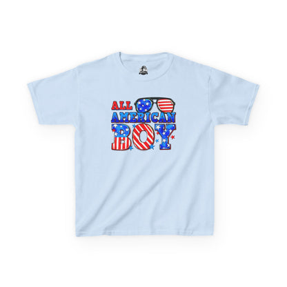 All American Boy Kids Tee, Patriotic T-Shirt, 4th of July Outfit, Independence Day Gift, Summer Kids Clothing