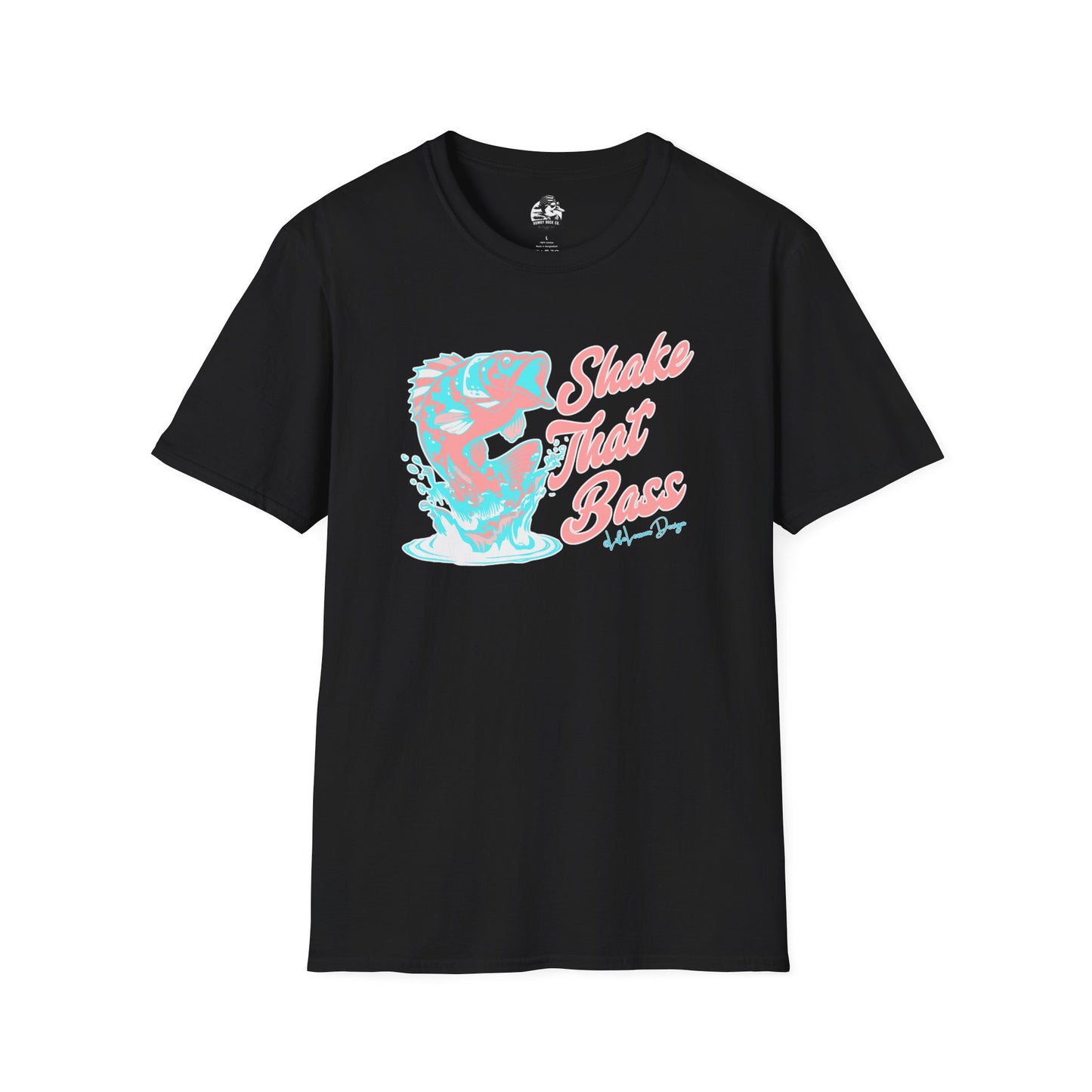 Shake That Bass Unisex Softstyle T-Shirt - Fun Fishing Graphic Tee