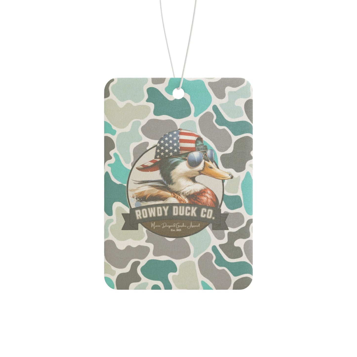 Turquoise Camo Car Air Freshener - Adventure Vibes