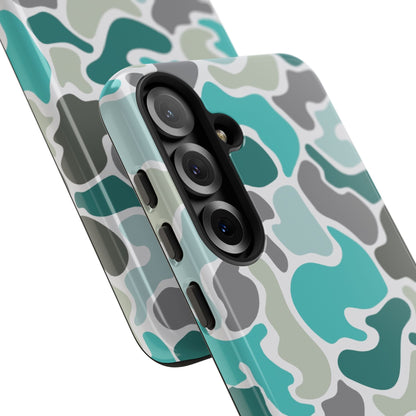 Turqoise old school camo Phone Case - Life Lessons Outdoors