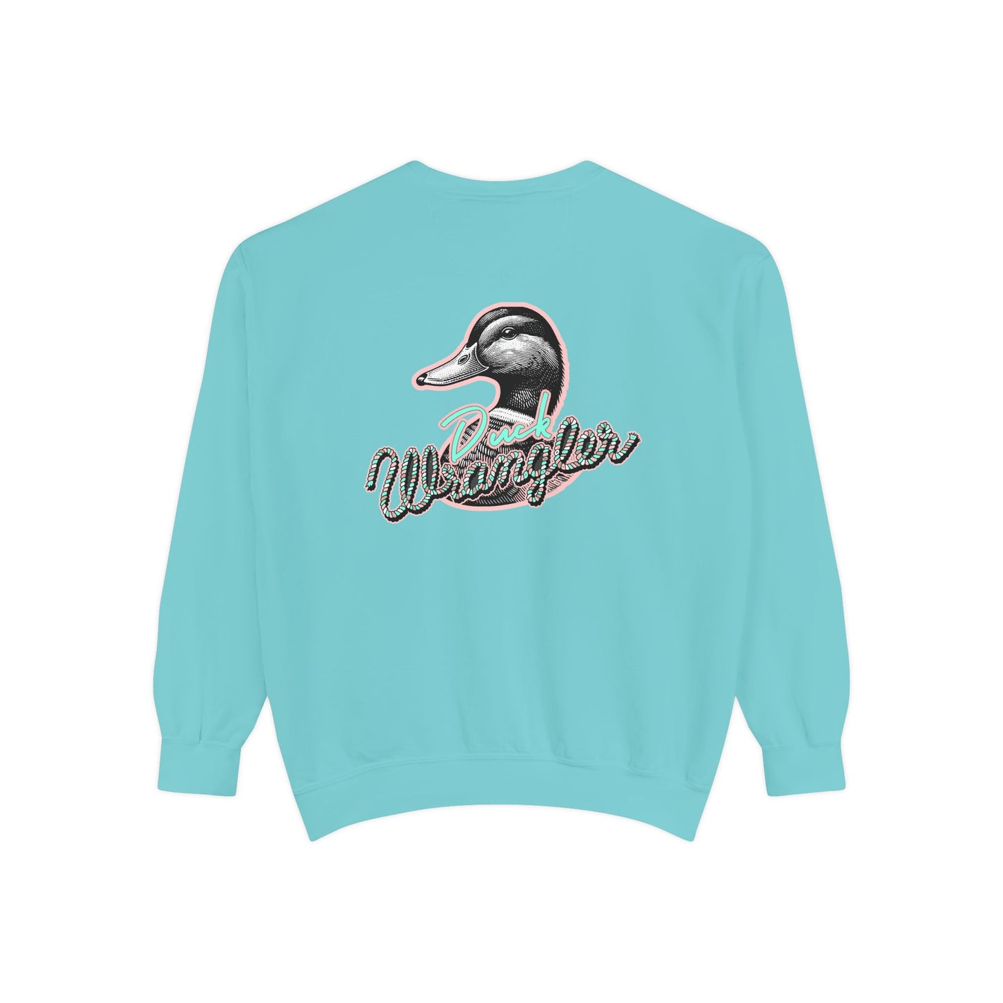 Duck Wrangler Unisex Sweatshirt - Cozy and Vibrant Garment-Dyed Crewneck
