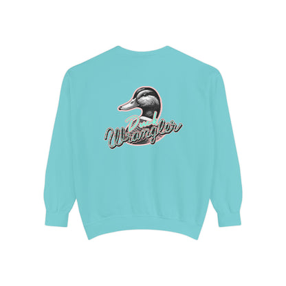 Duck Wrangler Unisex Sweatshirt - Cozy and Vibrant Garment-Dyed Crewneck