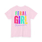 Feral Girl Summer Tee, Trendy Unisex T-Shirt, Casual Summer Wear, Gift for Friends, Festival Outfit, Playful Graphic Tee