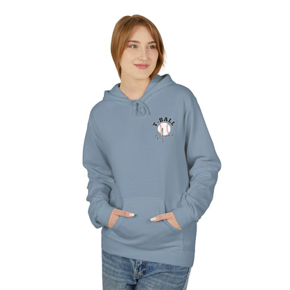 T-Ball Mom Era Fleece Hoodie - Midweight Softstyle Sweatshirt for Sports Moms
