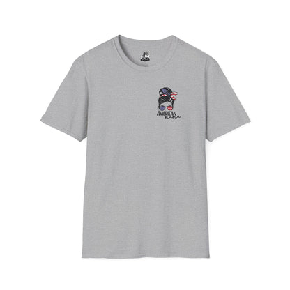 Patriotic Mama T-Shirt, Women's Tee, American Pride Shirt, Independence Day Fashion, Gift for Moms, Casual Summer Top