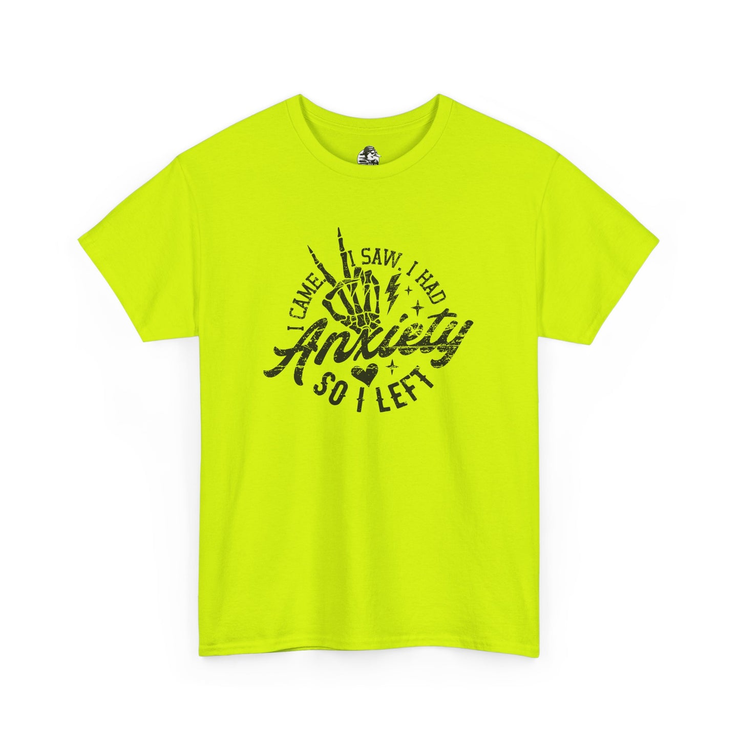 Anxiety-Relief Unisex Heavy Cotton Tee, Funny Mental Health Shirt, Casual Wear, Unique Gift for Friends, Motivational Outfit, Humor Tee