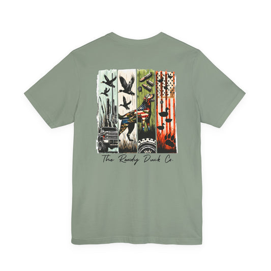 The RowdyDuckCo -Graphic Tee - American Flag Country