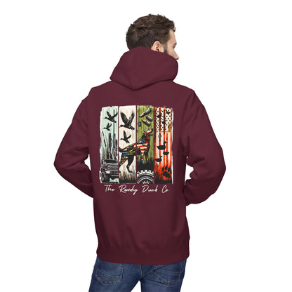 The RowdyDuckCo. -Graphic Hoodie - American Flag Country