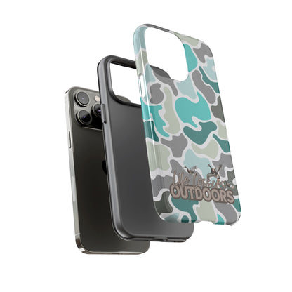 Turqoise old school camo Phone Case - Life Lessons Outdoors