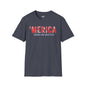 'Merica Kicking Ass T-Shirt | Unisex Softstyle Tee for Patriotic Celebrations, 4th of July, Casual Wear, Gifts, Team Spirit