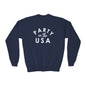 Party in the USA Youth Crewneck Sweatshirt, Kids Casual Wear, Patriotic Gift, Holiday Apparel, Independence Day Style, Birthday Present