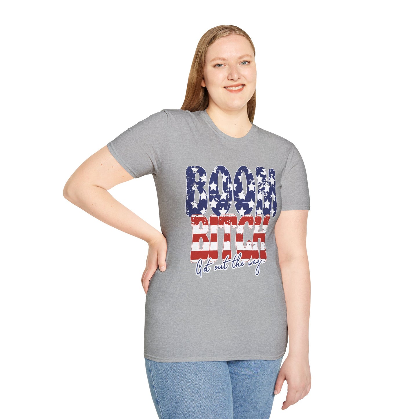 Patriotic Graphic Tee for Confident Souls | Boom Bitch T-Shirt, Independence Day, Casual Wear, Fun Gift, Everyday Comfort