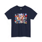 Cow red white & blue tee