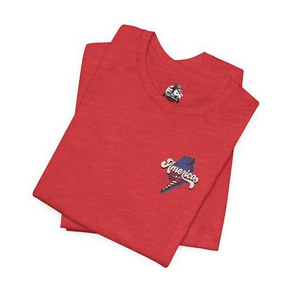 Patriotic Baseball Tee, Unisex T-Shirt, Independence Day Apparel, Sports Fan Gear, Summer BBQ Outfits, Casual Everyday Wear