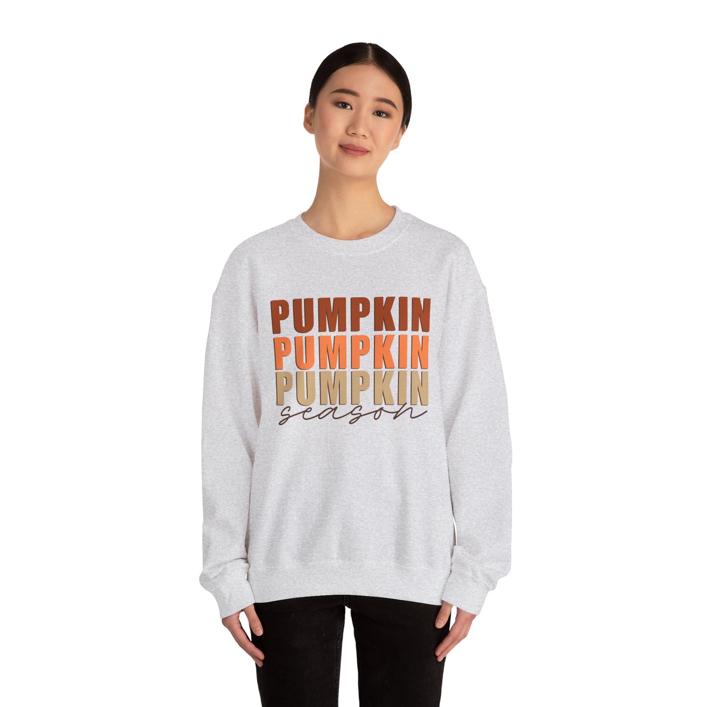 Pumpkin Season Stacked Fleece Crewneck