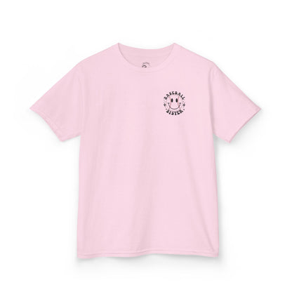 Youth Baseball Sister Tee - 'I'm Just Here for the Snacks'