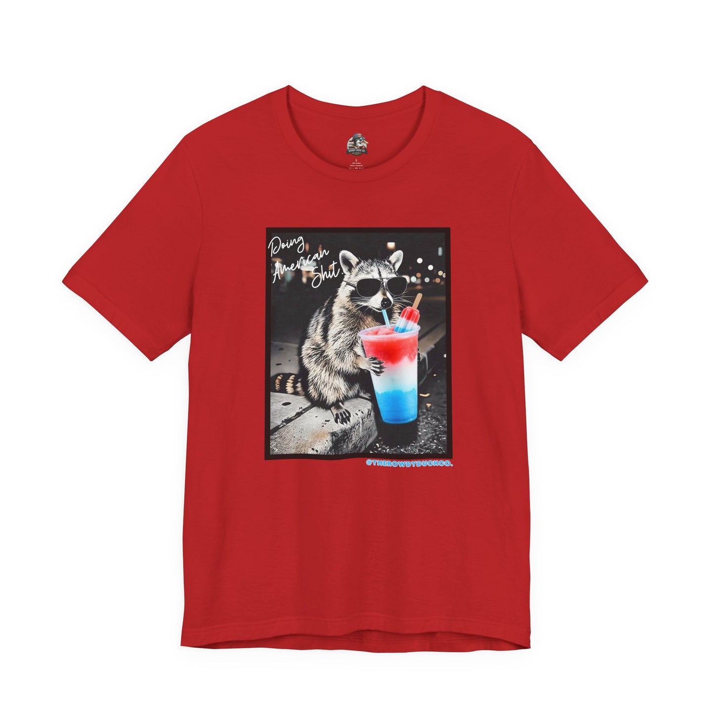 Doing American Shit Adult Dirty Raccoon Tee