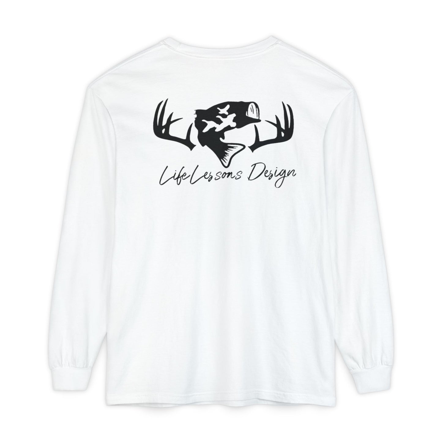Life Lessons Design fishing & Hunting Long Sleeve Tee