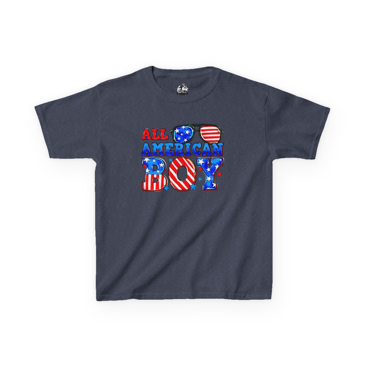 All American Boy Kids Tee, Patriotic T-Shirt, 4th of July Outfit, Independence Day Gift, Summer Kids Clothing